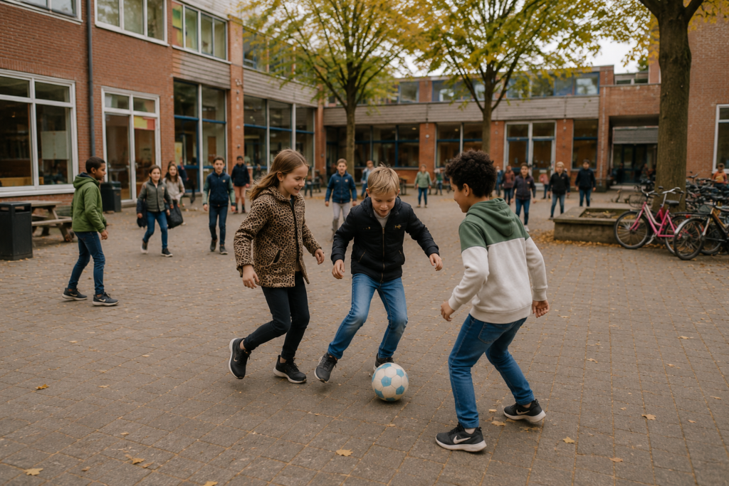 Leerlingen op een basisschool: een lage fee betekent meer geld voor onderwijs